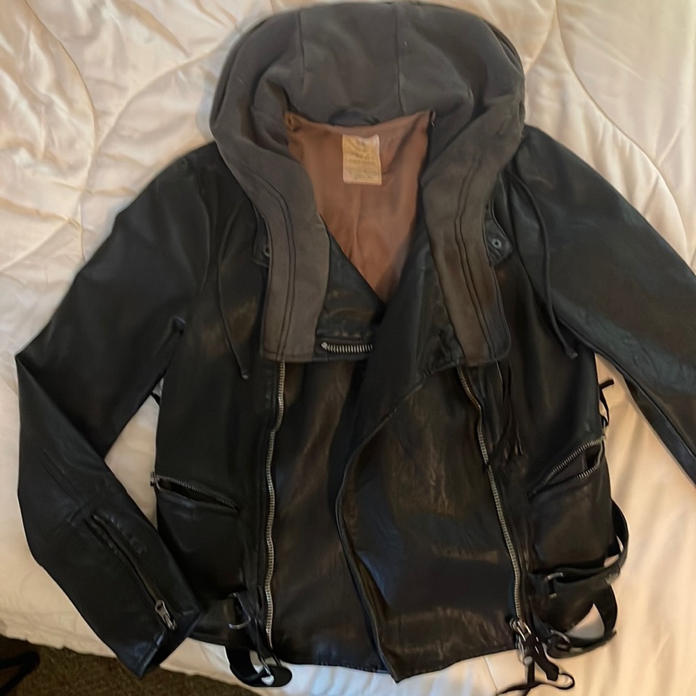 Free people vegan leather jacket